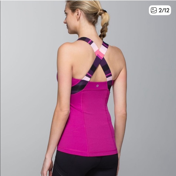 Lululemon Push Ur Limits Raspberry Pink Tank Top size 6 - Picture 1 of 15